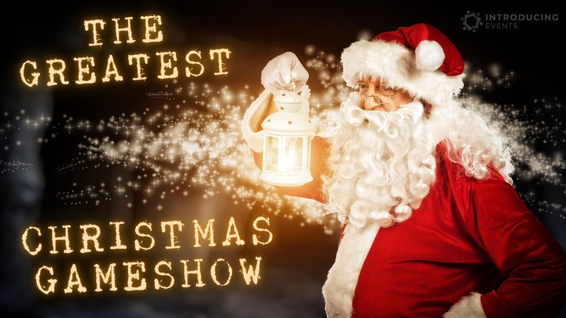 Santa joining the fun at a Christmas gameshow event